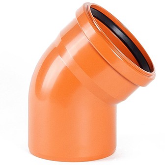 Отвод НПВХ 67° Dn 110 наружная канализация ХЕМКОР