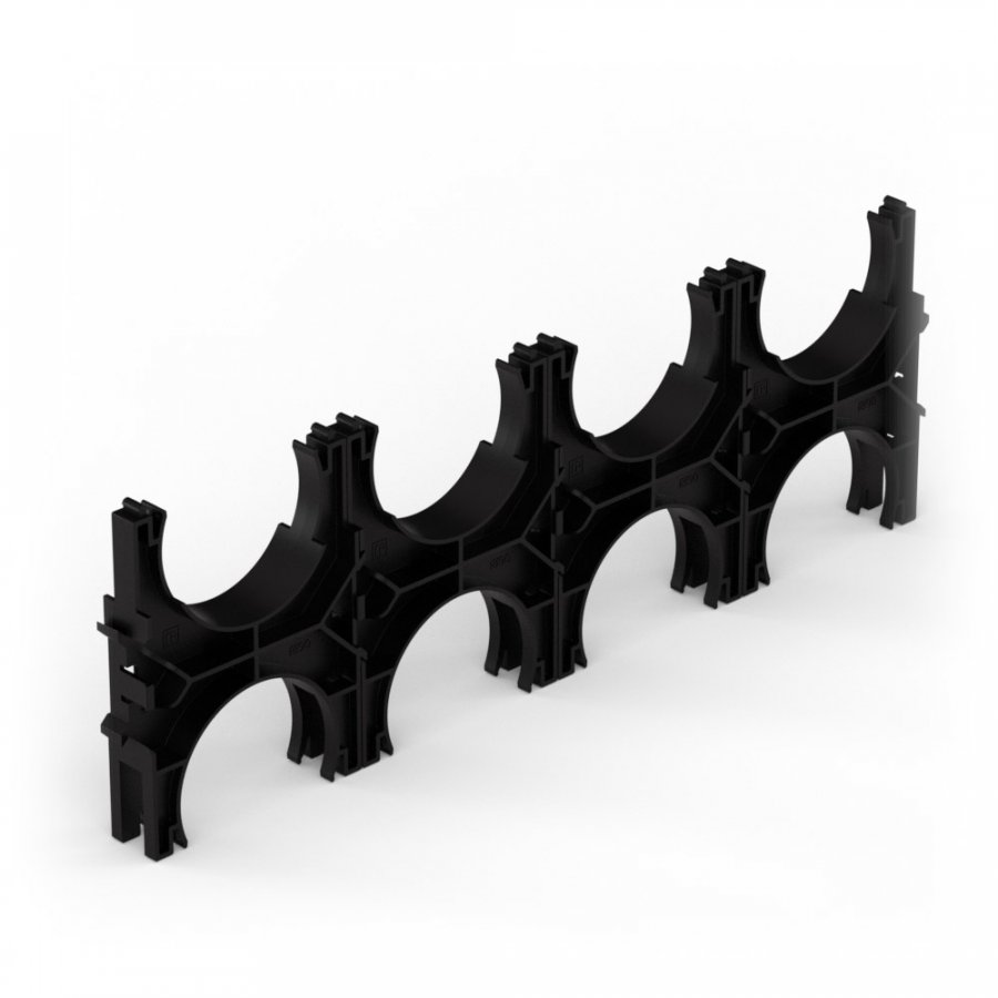 Кластер для двустенных труб d32 мм, четверной, двухсторонний (110 шт/кор) Промрукав