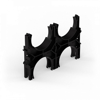 Кластер для двустенных труб d32 мм, двойной, двухсторонний (210 шт/кор) Промрукав