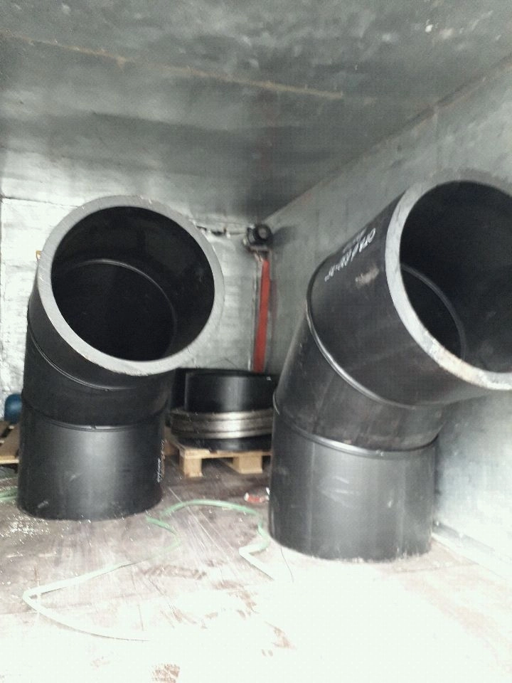 Отвод 3-х сегментный 45-90° D280мм