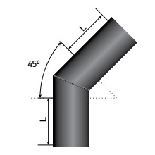 Отвод 2-х сегментный 5-45° D110мм