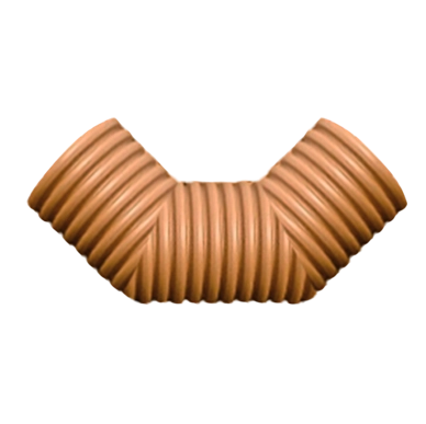 Отвод 60° ПП для гофрированных труб DN 160/136 SN 16